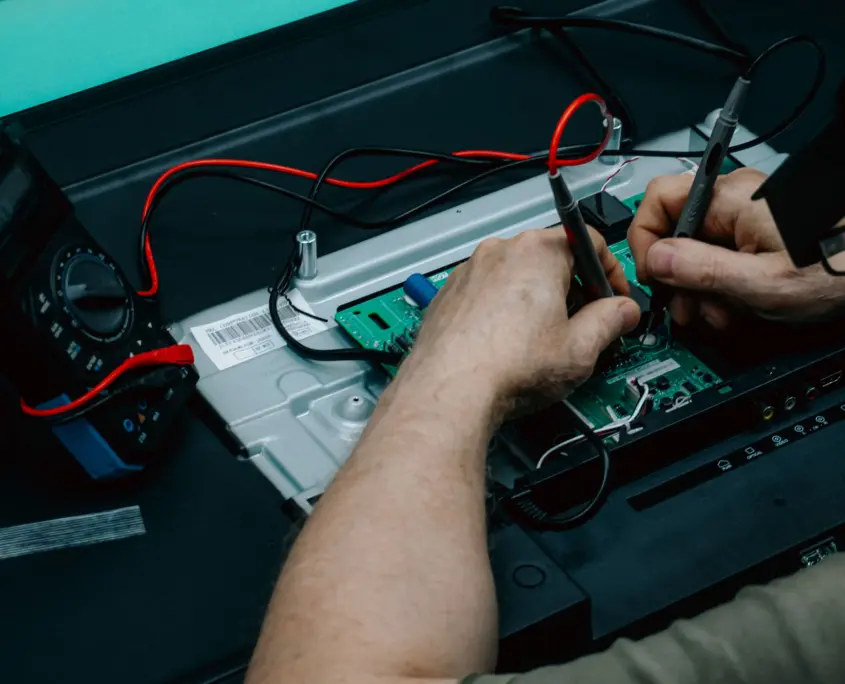 Multimeter-Header Image of multimeter in use