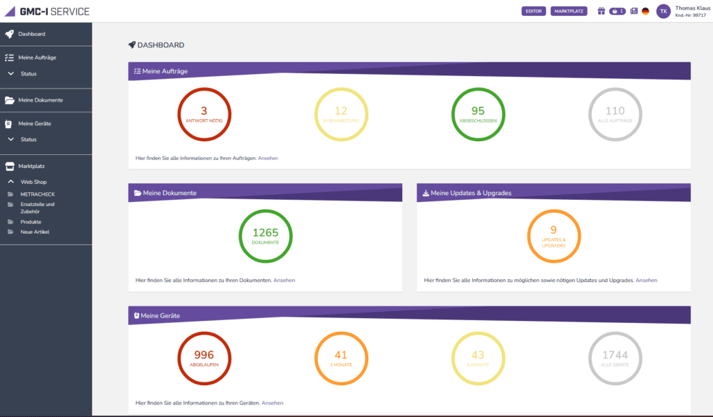 IZYCHECK.IQ_Neues_Design_Dashboard IZYCHECK.IQ im neuen Calibrationhouse Look - Dashboard